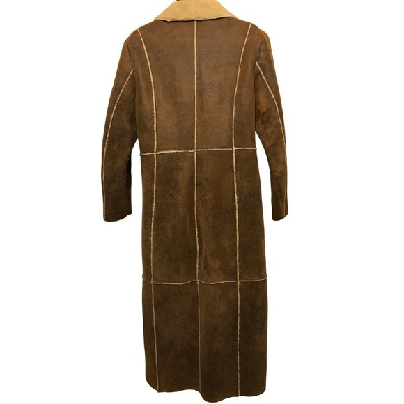 Wilson’s Leather Womens Brown Leather Long Dust Buster Coat - Picture 2 of 8